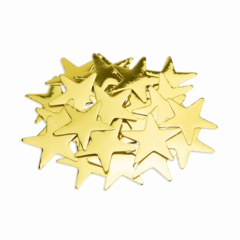 Hearts & Stars -  2in  Gold Mirror Stars